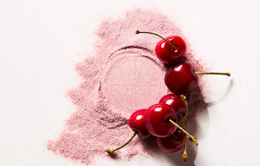 NIGHT POWDER overlayed with cherries